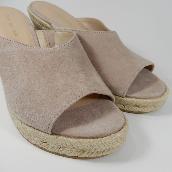 Stuart Weitzman Wonda Espadrille Wedge Mule SANDALS Size 6.5 Dolce Suede NEW - Picture 16 of 16
